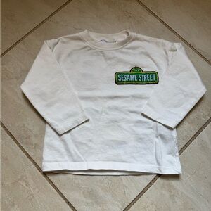 Sesame Street Toddler White Long Sleeve Shirt